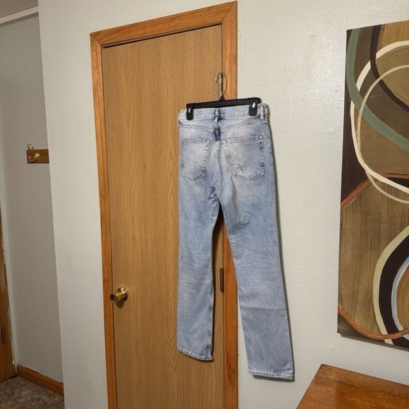 Zara "The Truth Slim" Size 4 Light Wash Distressed Slim Fit High-Rise Jeans - Picture 2 of 5